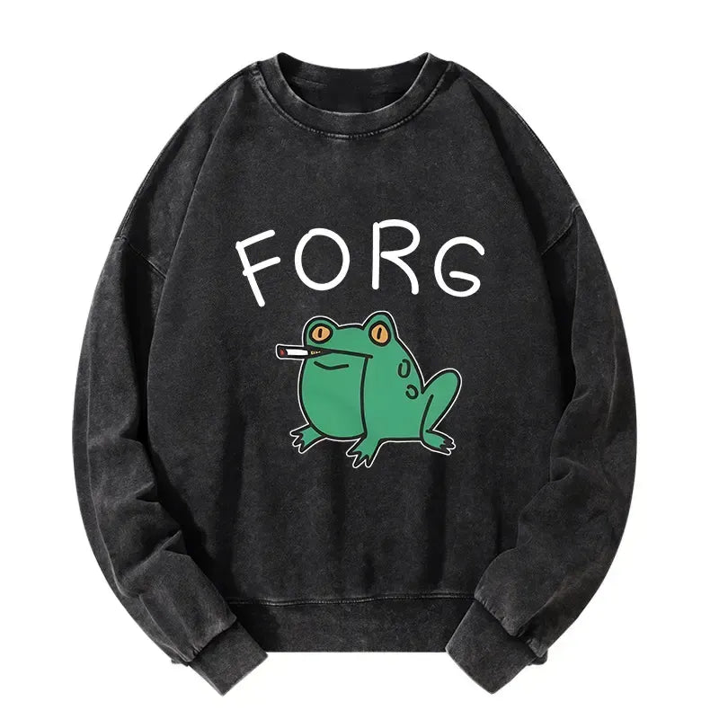 Japanese smoking frog sweatshirt for daily wear