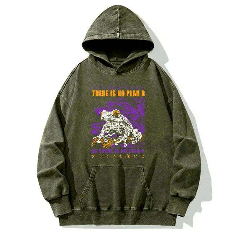 Kyoto-Lion Thers Is No Plan B Frog Washed Hoodie
