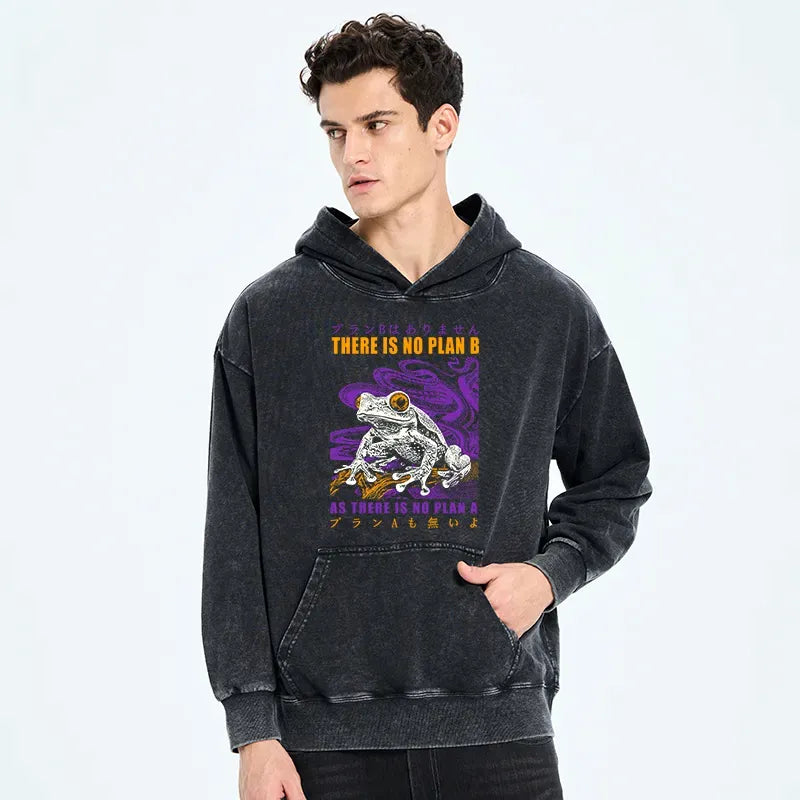 Unisex Washed Frog Hoodie for Daily Wear