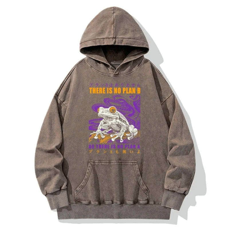 Unisex Washed Frog Hoodie for Daily Wear