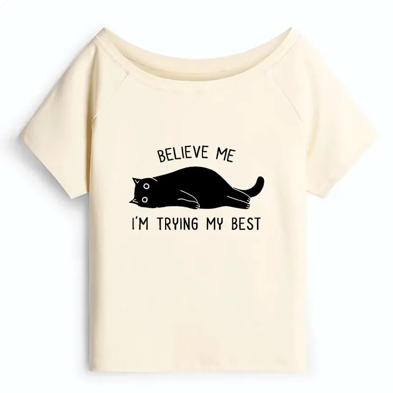 Kyoto-Lion When Life Is Hard Nap First Off Shoulder T-Shirt