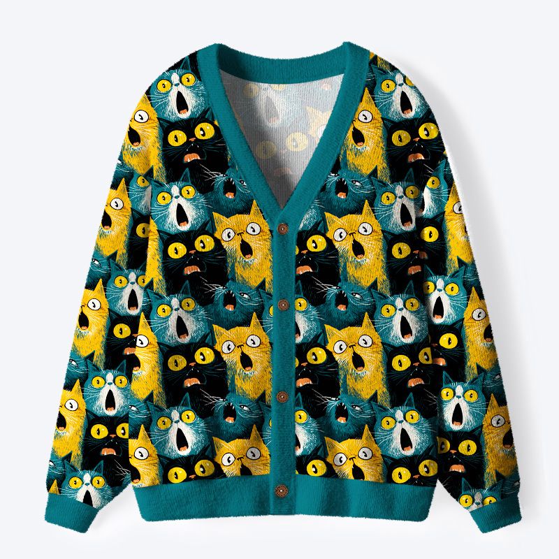 Unisex Cat Cardigan for Casual Daily Wear