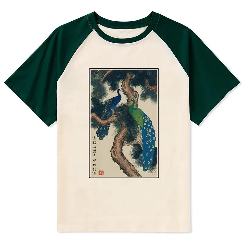 Vintage Japanese Raglan Shirt for Daily Wear
