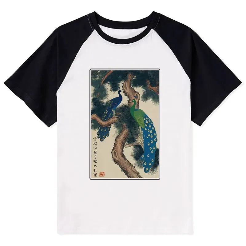 Vintage Japanese Raglan Shirt for Daily Wear