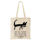Kyoto-Lion Cat Cheer Up Drawing Tote Bag