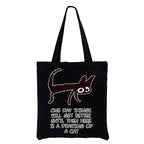 Kyoto-Lion Cat Cheer Up Drawing Tote Bag