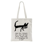 Kyoto-Lion Cat Cheer Up Drawing Tote Bag