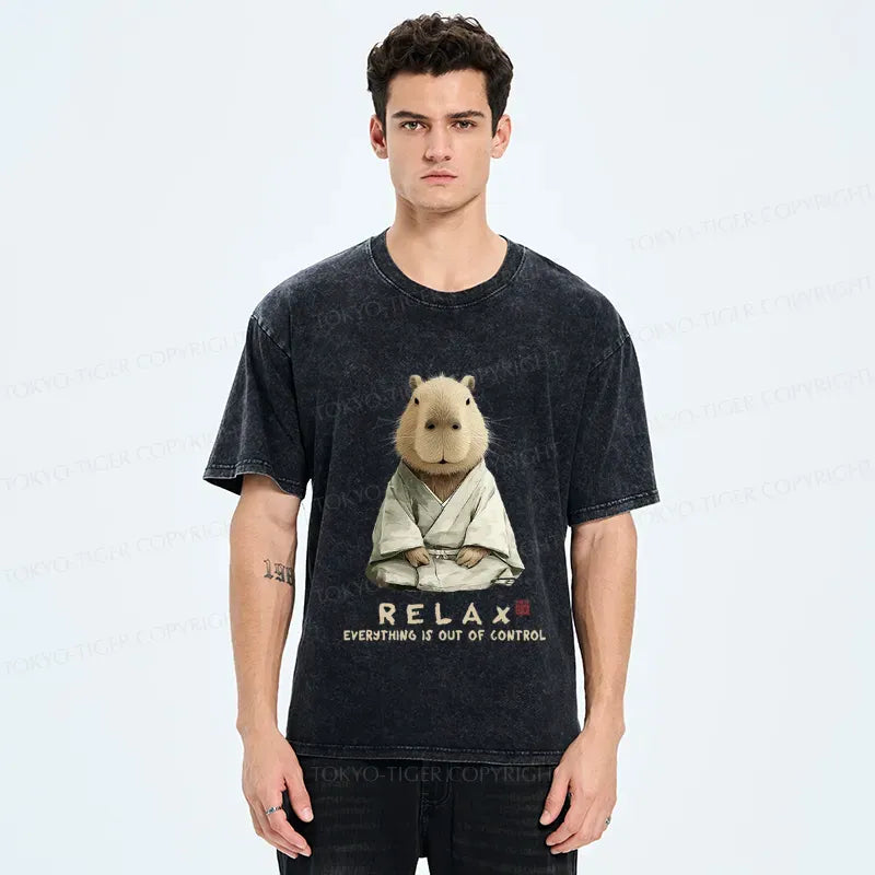 Zen capybara t-shirt gift for him