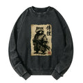 Retro Raccoon Samurai Sweatshirt for Daily Wear