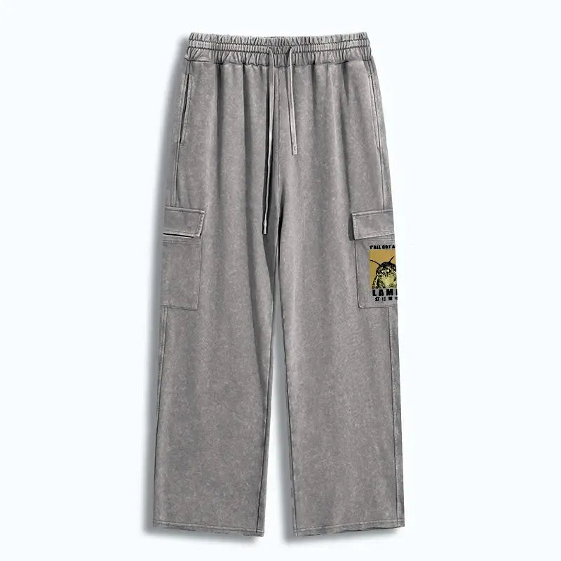 Kyoto-Lion Moth Obsessed With The Light Washed Utility Sweatpants