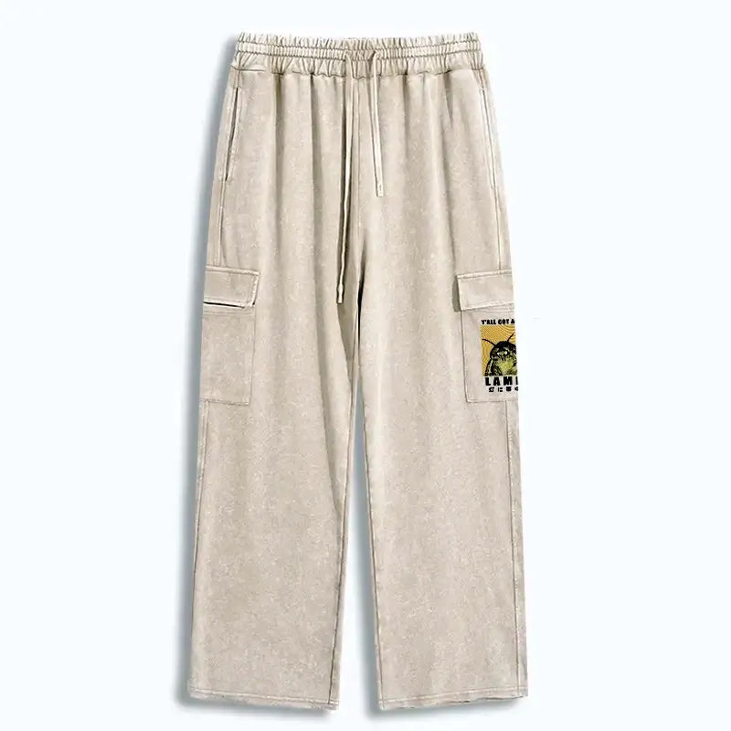 Kyoto-Lion Moth Obsessed With The Light Washed Utility Sweatpants