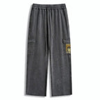 Japanese Unisex Washed Sweatpants for Daily Wear