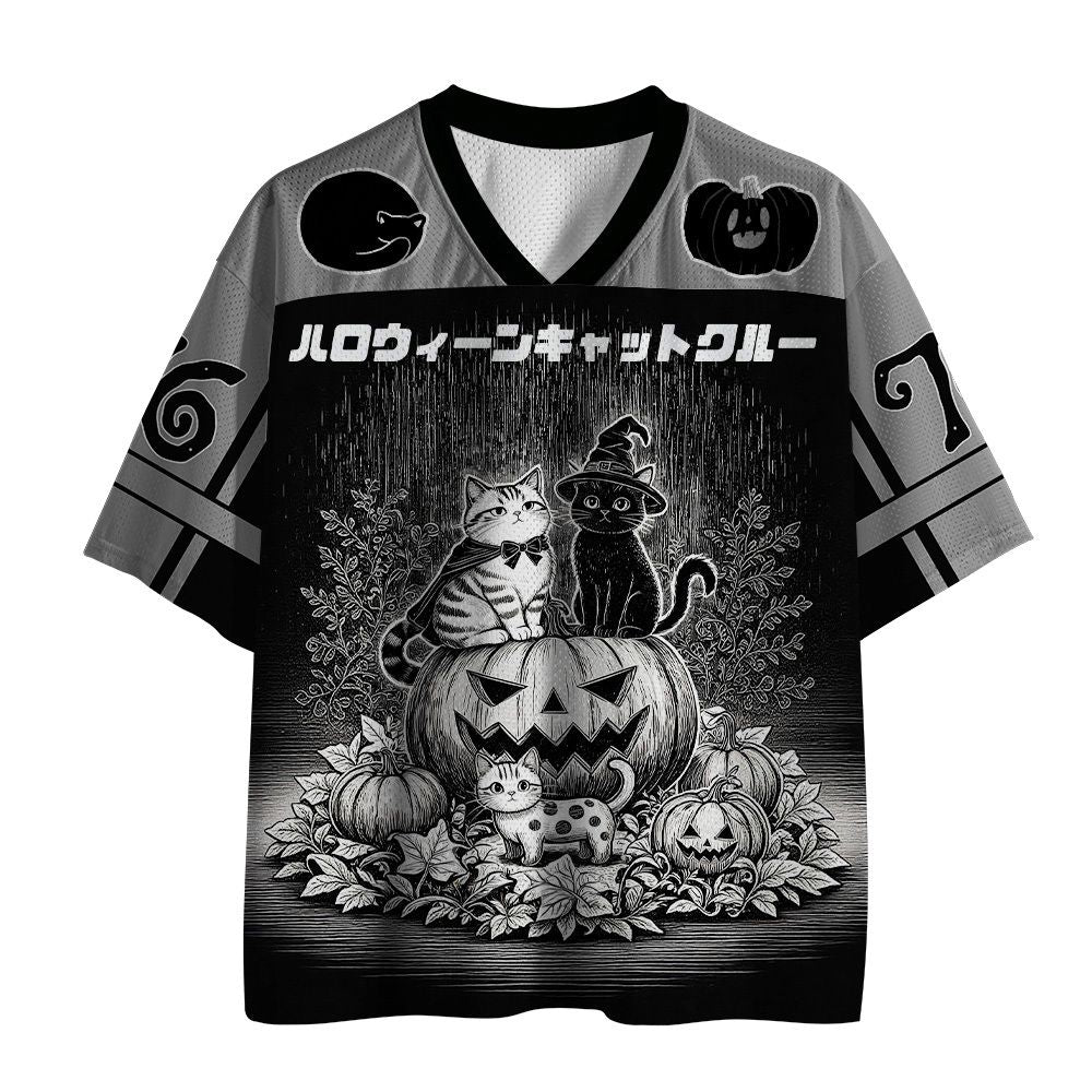 Halloween Cat Mesh Jersey Gift Idea