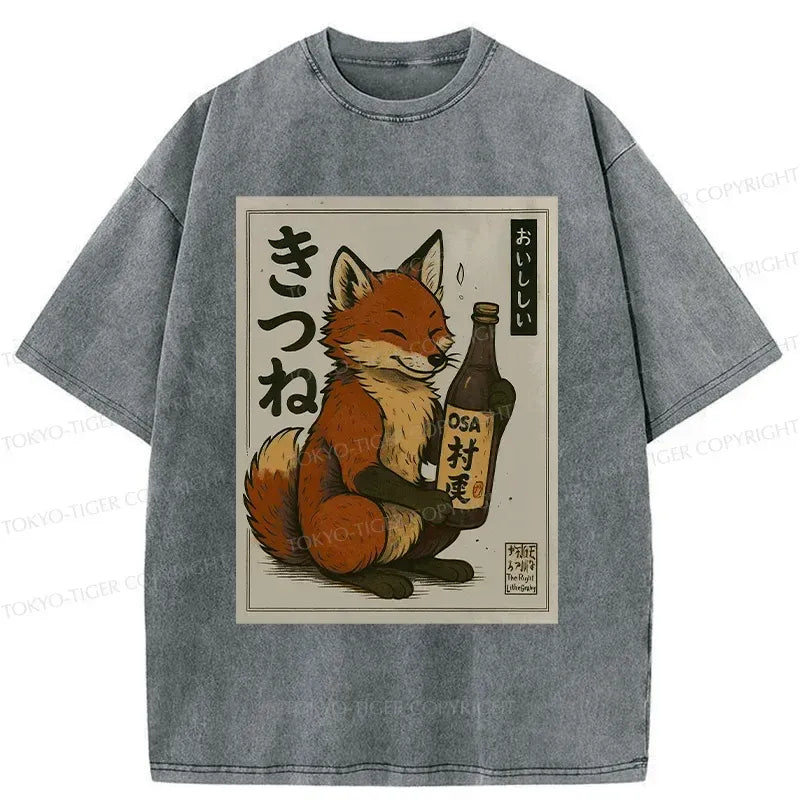 Japanese vintage washed t-shirt for daily wear