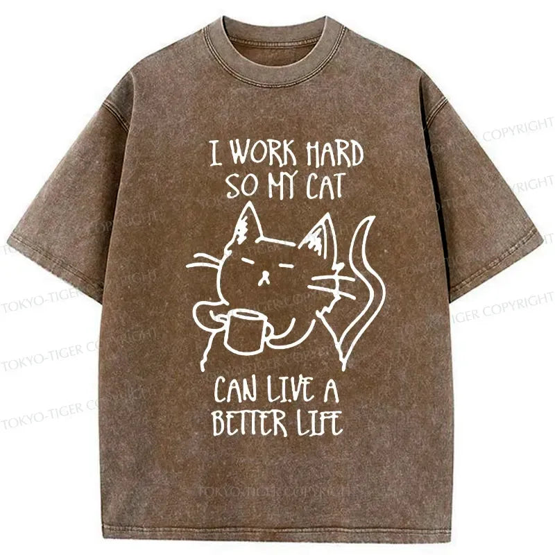 Japanese Cat T-Shirt for Streetwear