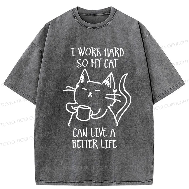 Japanese Cat T-Shirt for Streetwear