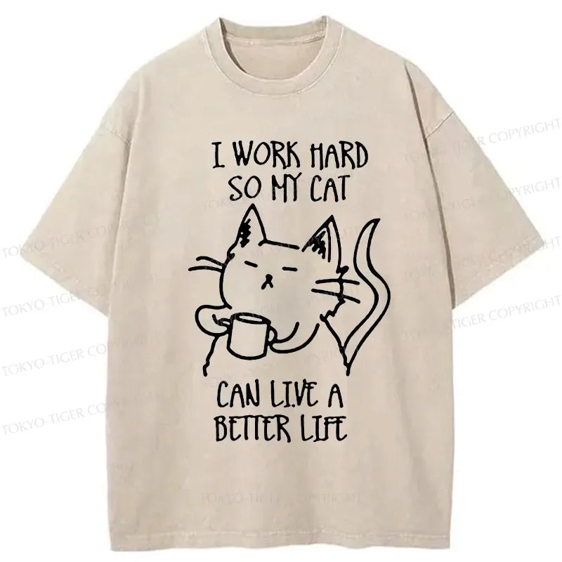 Japanese Cat T-Shirt for Streetwear