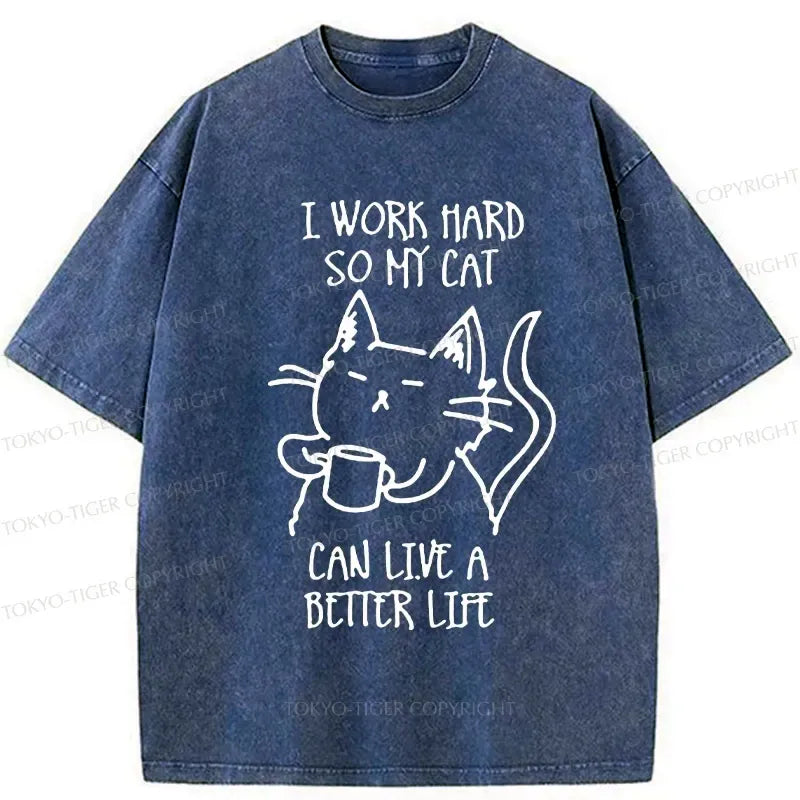 Japanese Cat T-Shirt for Streetwear