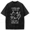Japanese Cat T-Shirt for Streetwear