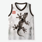 Kyoto-Lion Ink Wash Gecko #66 Mesh Tank Top