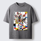 Trendy Geometric Tulip Washed T-Shirt