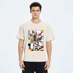 Trendy Geometric Tulip Washed T-Shirt