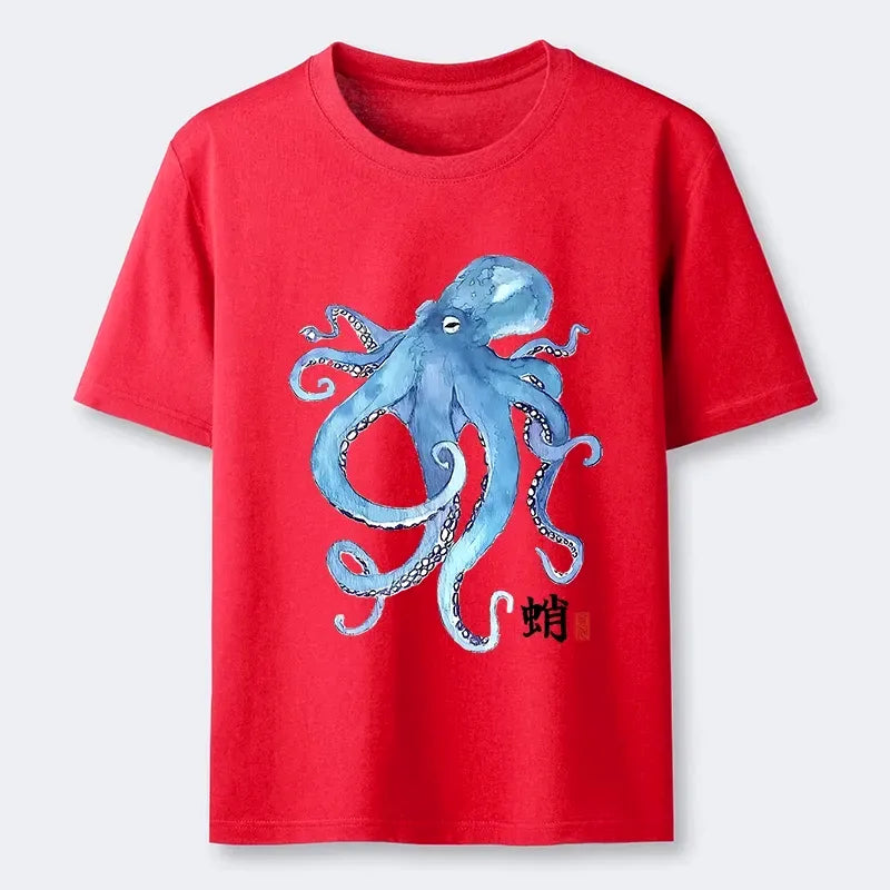 Blue Octopus Tee for Summer Deal