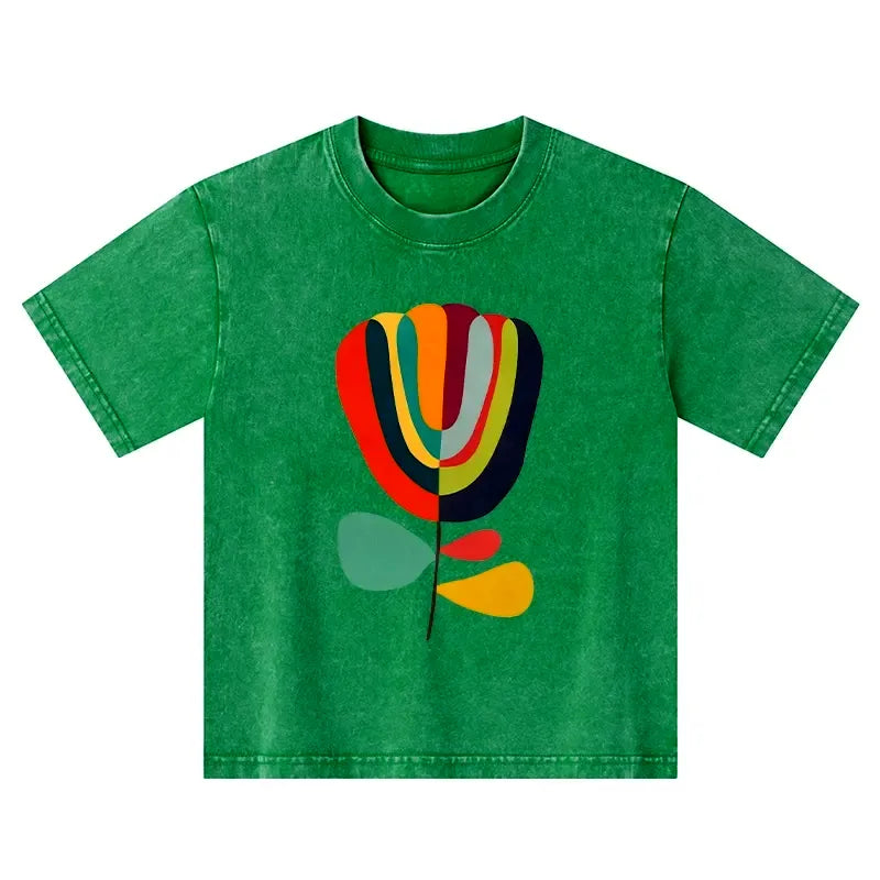 Washed Minimalist Kids T-Shirt for Daily Wear