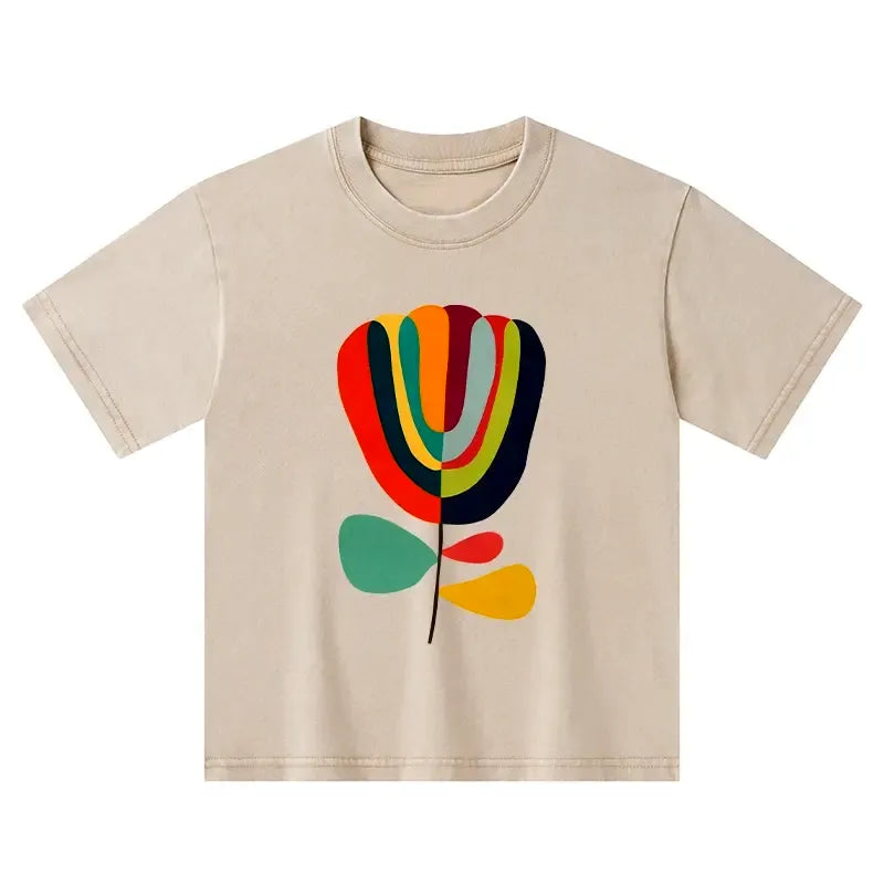 Washed Minimalist Kids T-Shirt for Daily Wear
