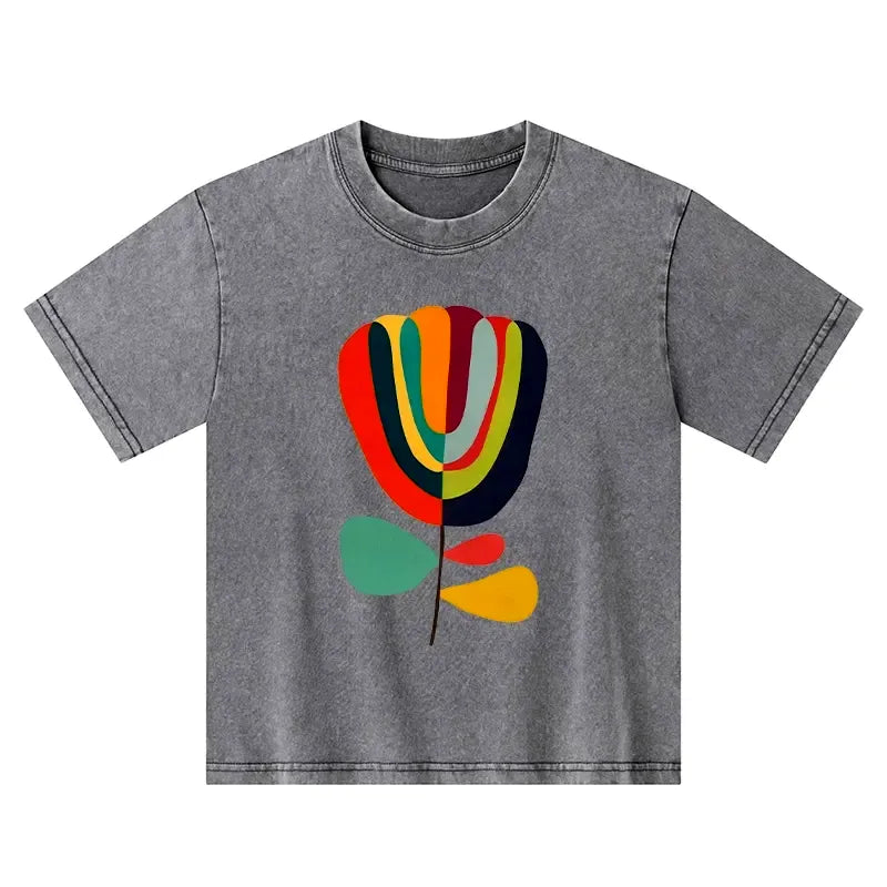 Washed Minimalist Kids T-Shirt for Daily Wear