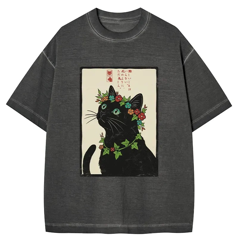 Best Seller Japanese Cat T-Shirt for Summer