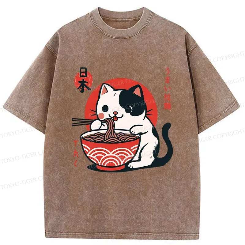 Cute Cat Eating Ramen Best Seller