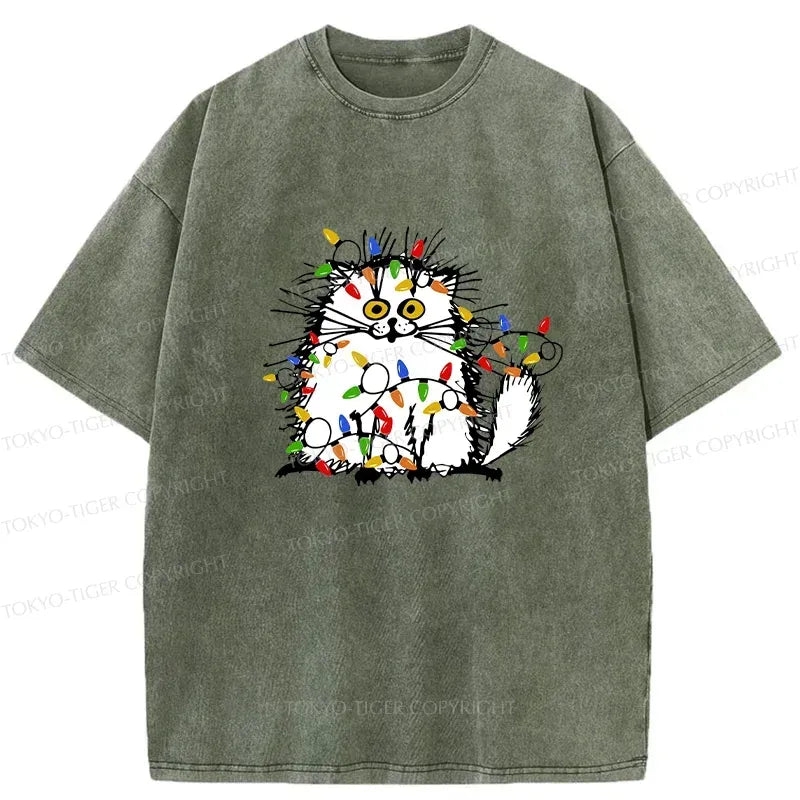 Ukiyo-e Cat T-Shirt for Daily Wear