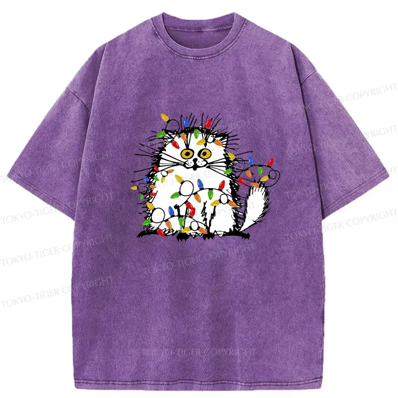 Ukiyo-e Cat T-Shirt for Daily Wear