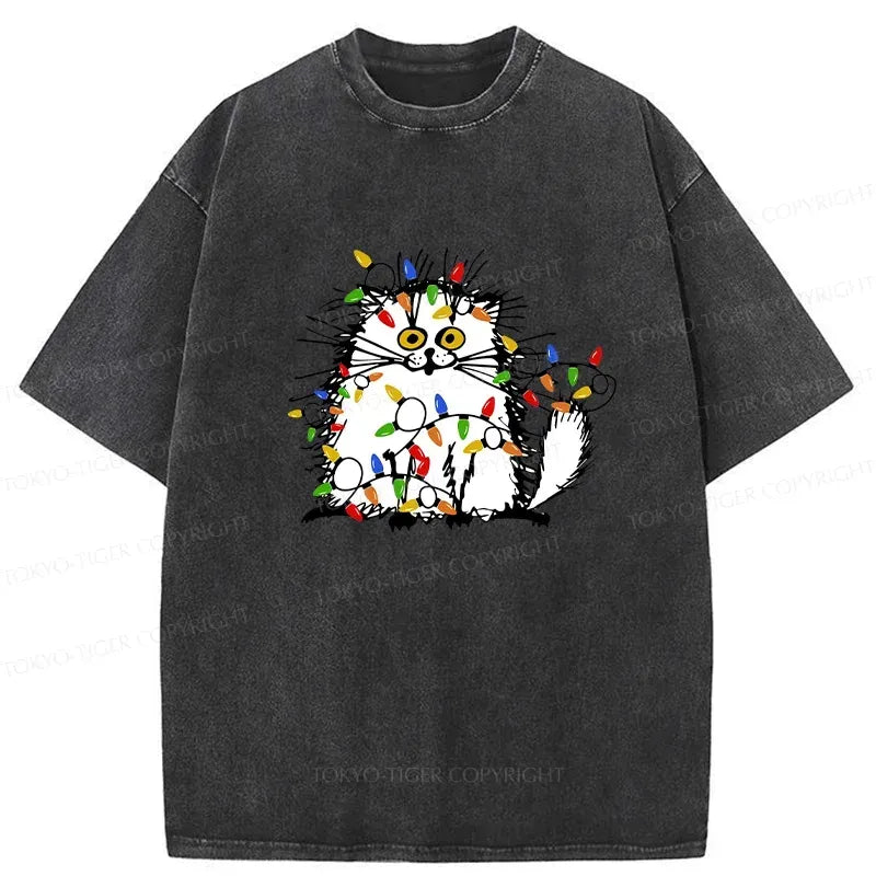 Ukiyo-e Cat T-Shirt for Daily Wear
