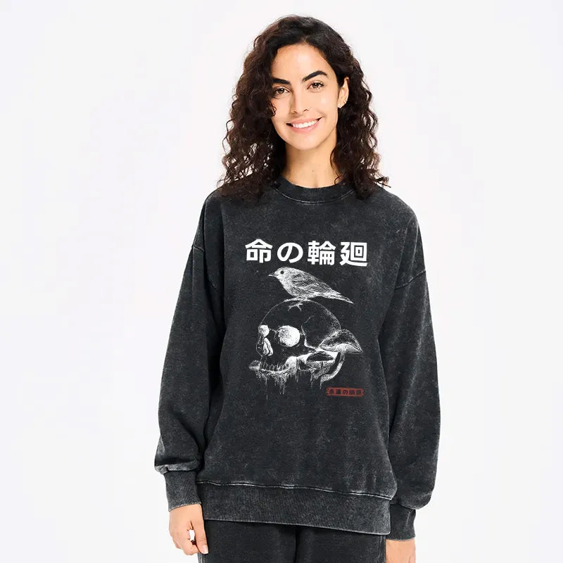 soft cotton skull print sweatshirt gift