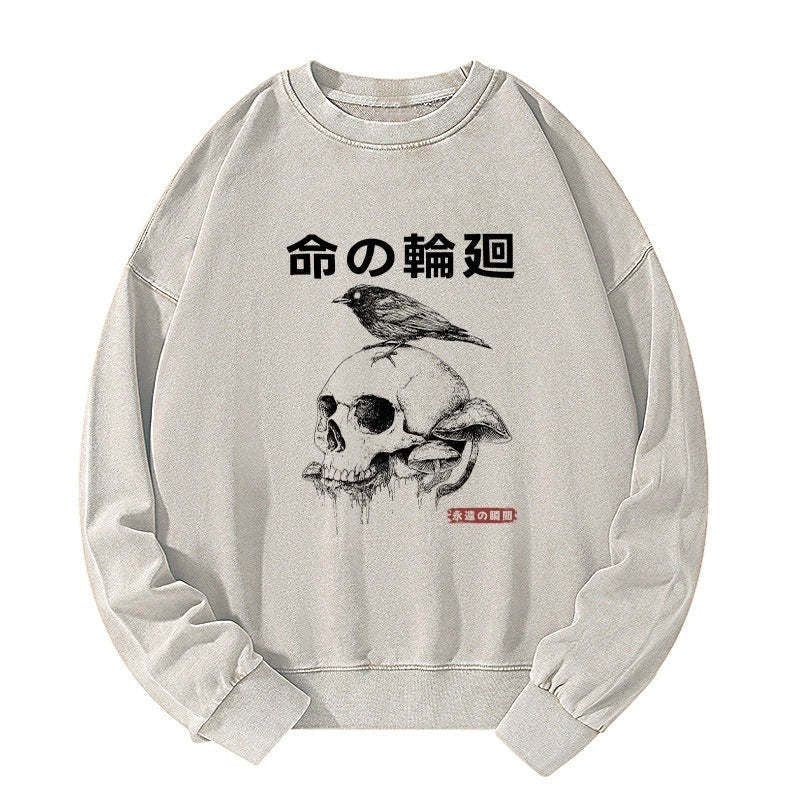 soft cotton skull print sweatshirt gift