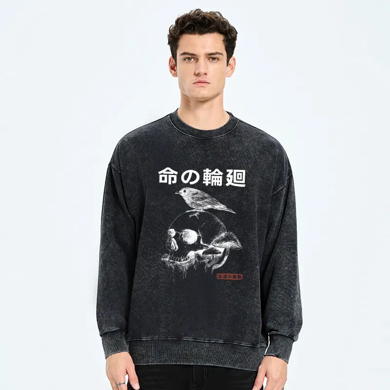 soft cotton skull print sweatshirt gift