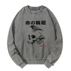 soft cotton skull print sweatshirt gift