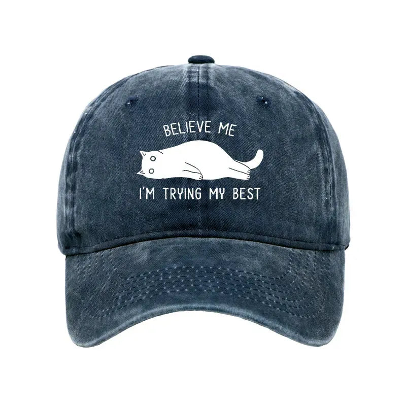 vintage washed cap for daily wear