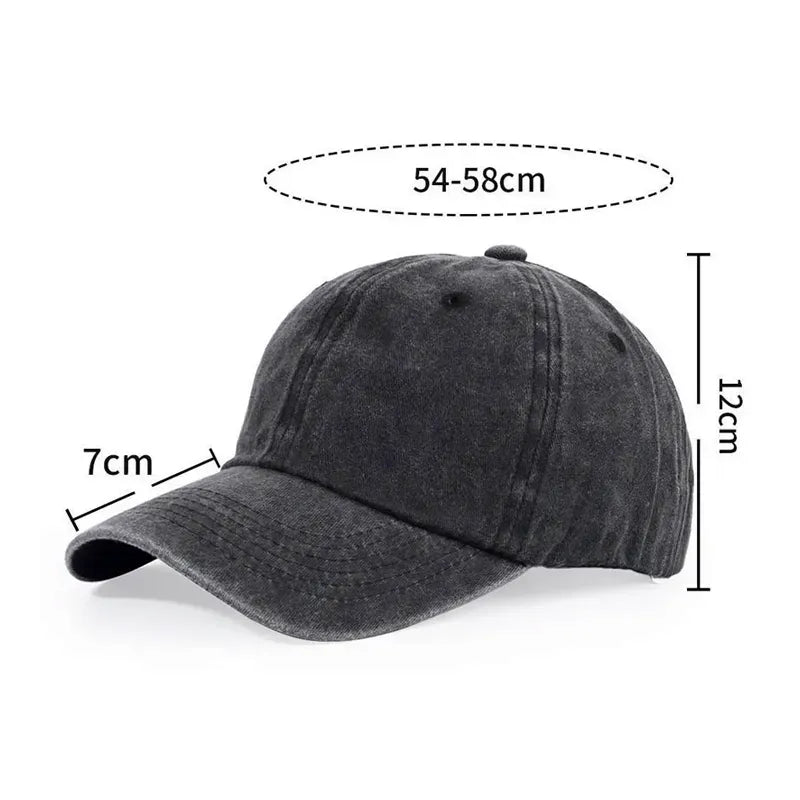 vintage washed cap for daily wear