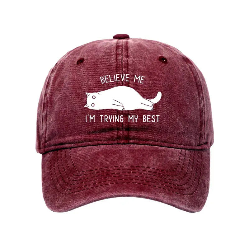 vintage washed cap for daily wear