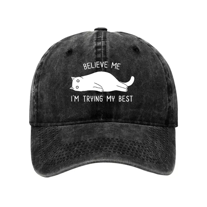 vintage washed cap for daily wear