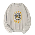 japanese cat ramen washed sweatshirt