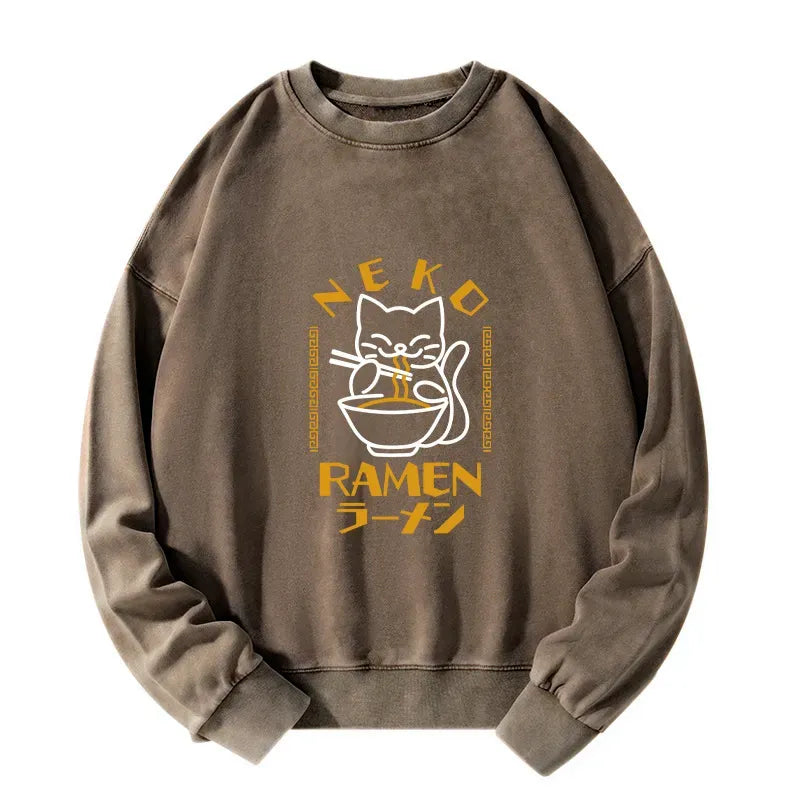 unisex ramen cat sweatshirt gift idea