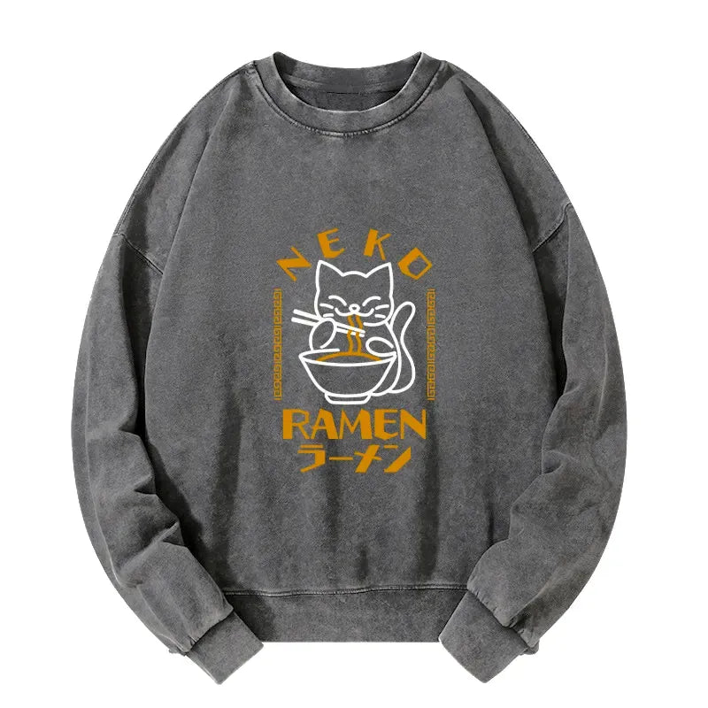 unisex ramen cat sweatshirt gift idea