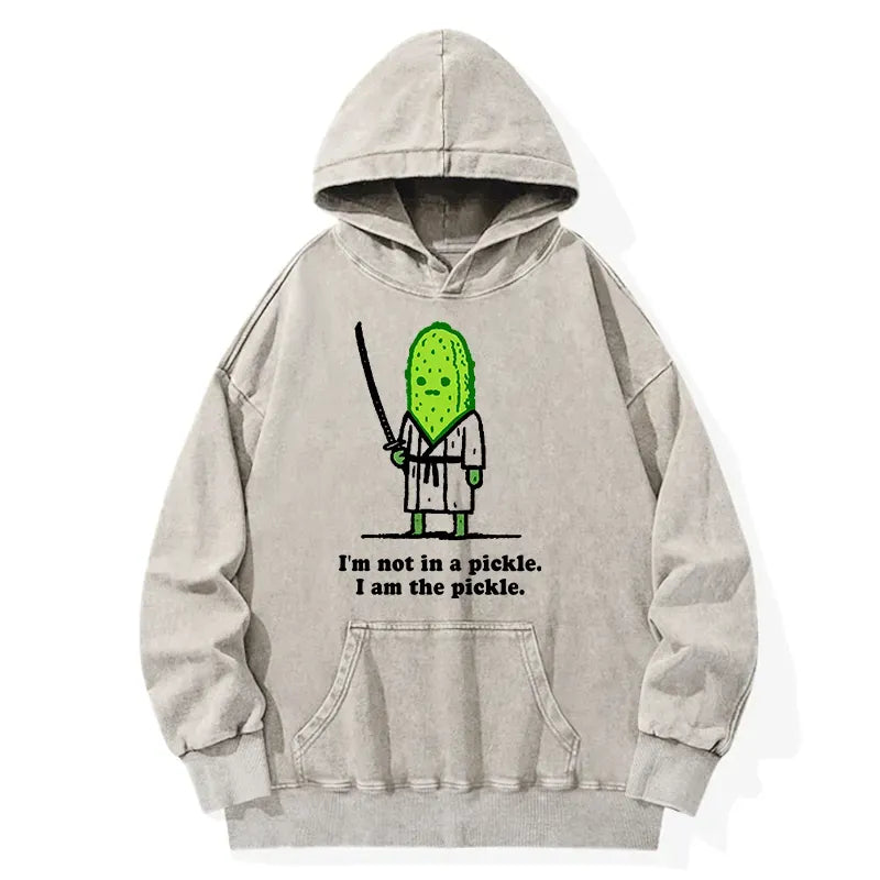 Kyoto-Lion Funny Cucumber Samurai Washed Hoodie