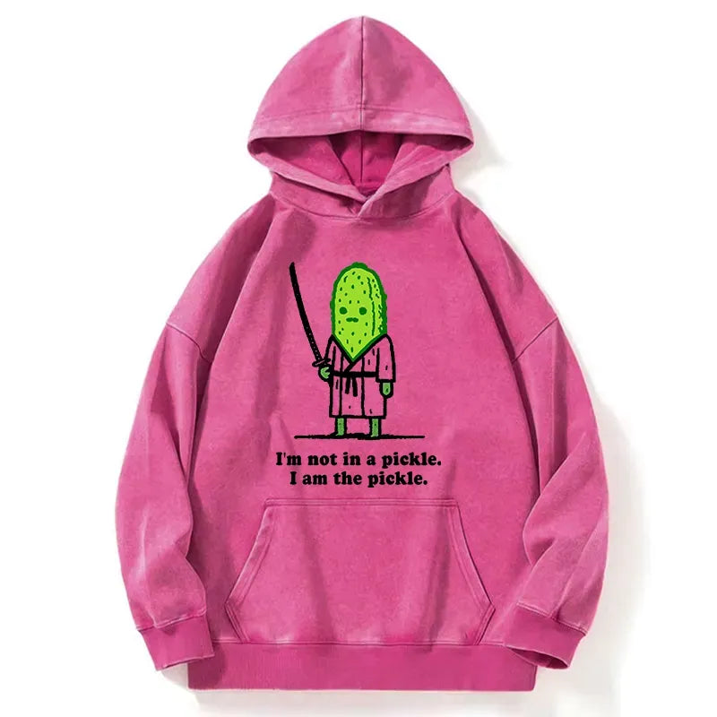 Kyoto-Lion Funny Cucumber Samurai Washed Hoodie