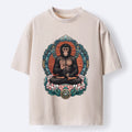 Kyoto-Lion Zen Monkey Art Washed T-Shirt