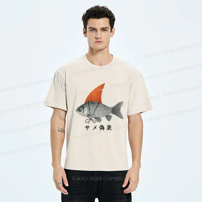 Kyoto-Lion Fish Disguise Washed T-Shirt